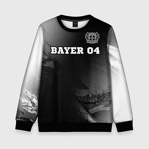 Детский свитшот Bayer 04 sport на темном фоне посередине / 3D-Черный – фото 1