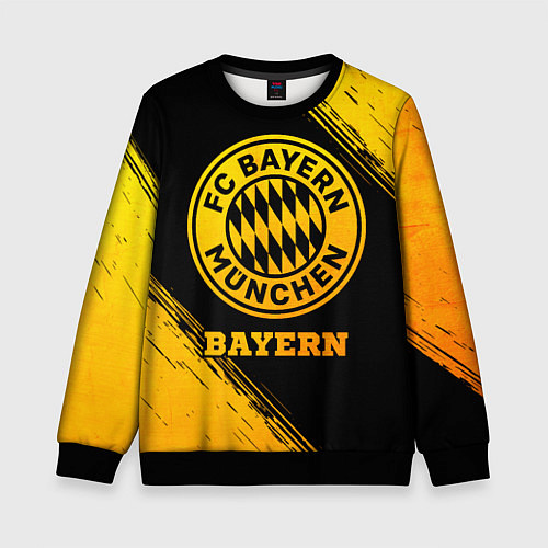 Детский свитшот Bayern - gold gradient / 3D-Черный – фото 1