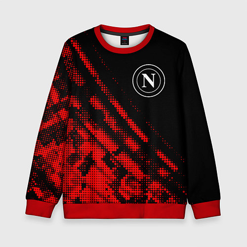 Детский свитшот Napoli sport grunge / 3D-Красный – фото 1