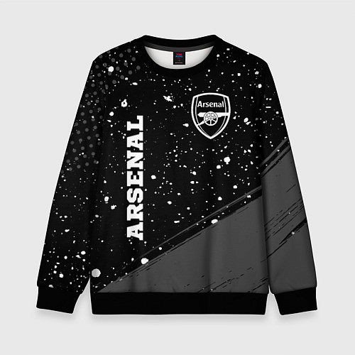 Детский свитшот Arsenal sport на темном фоне вертикально / 3D-Черный – фото 1