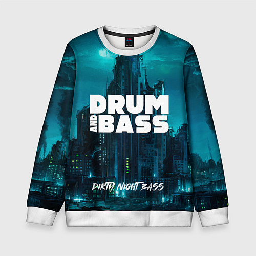 Детский свитшот Dnb night / 3D-Белый – фото 1