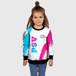 Свитшот детский PSV neon gradient style вертикально, цвет: 3D-черный — фото 2