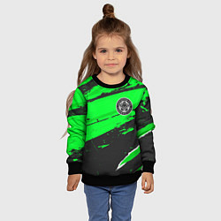 Свитшот детский Leicester City sport green, цвет: 3D-черный — фото 2
