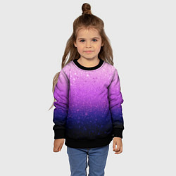 Свитшот детский Абстрактный градиент розово-синий, цвет: 3D-черный — фото 2