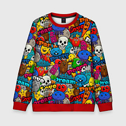 Свитшот детский Dream love party, цвет: 3D-красный