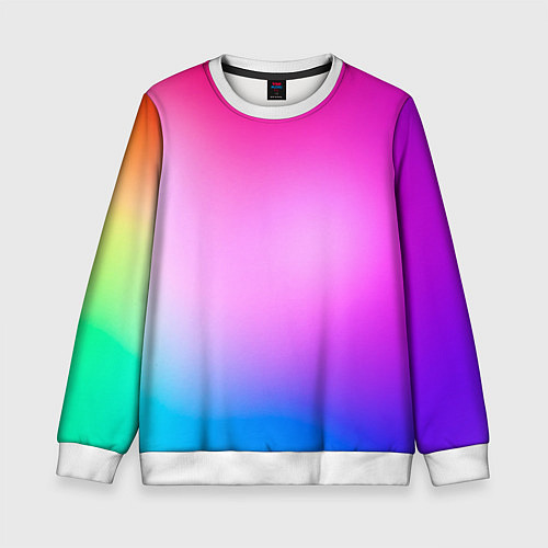 Детский свитшот Colorful gradient / 3D-Белый – фото 1