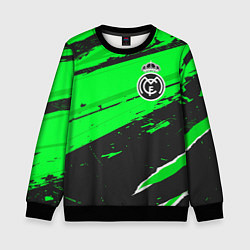 Свитшот детский Real Madrid sport green, цвет: 3D-черный