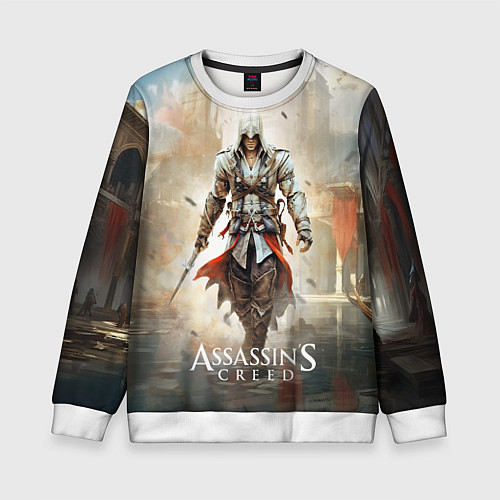 Детский свитшот Assassins creed poster game / 3D-Белый – фото 1