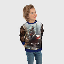 Свитшот детский Assassins creed poster game, цвет: 3D-синий — фото 2