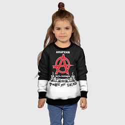 Свитшот детский Анархия - Punks not dead, цвет: 3D-черный — фото 2