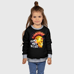 Свитшот детский Панк не умер, цвет: 3D-меланж — фото 2
