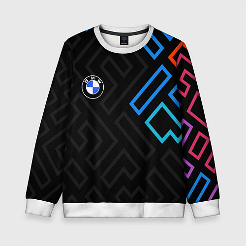 Детский свитшот BMW brand color carbon / 3D-Белый – фото 1