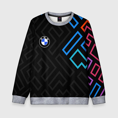 Детский свитшот BMW brand color carbon / 3D-Меланж – фото 1