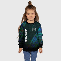 Свитшот детский Exeed sport glitch blue, цвет: 3D-черный — фото 2