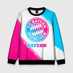 Свитшот детский Bayern neon gradient style, цвет: 3D-черный