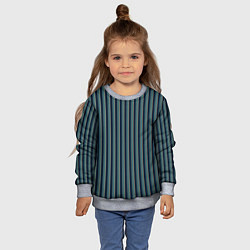 Свитшот детский Чёрный в ярко-синюю полоску, цвет: 3D-меланж — фото 2
