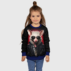 Свитшот детский Крутой опоссум, цвет: 3D-синий — фото 2