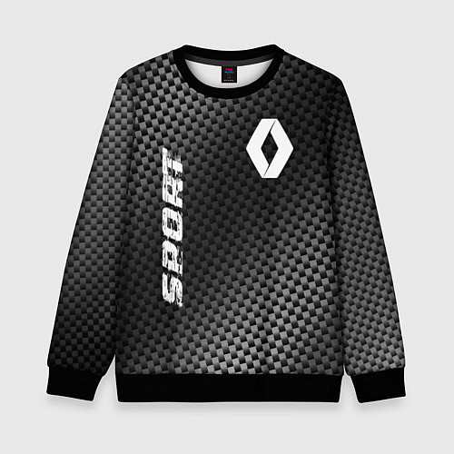 Детский свитшот Renault sport carbon / 3D-Черный – фото 1