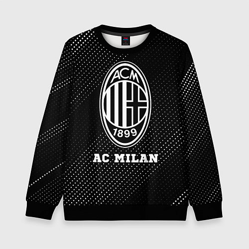 Детский свитшот AC Milan sport на темном фоне / 3D-Черный – фото 1