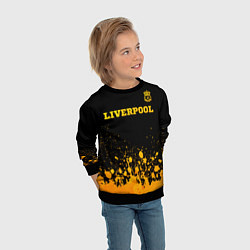 Свитшот детский Liverpool - gold gradient посередине, цвет: 3D-черный — фото 2