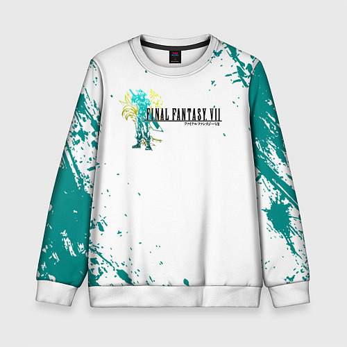 Детский свитшот Final fantasy неон / 3D-Белый – фото 1