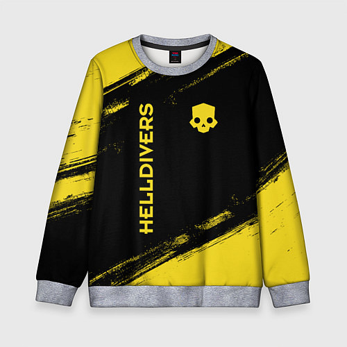 Детский свитшот Helldivers: Skull Logo / 3D-Меланж – фото 1