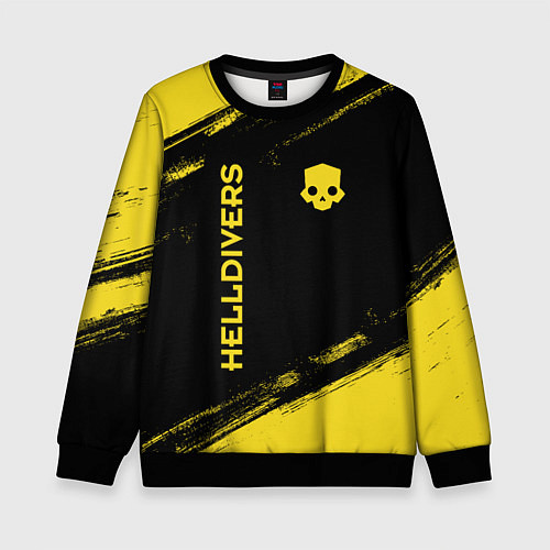 Детский свитшот Helldivers: Skull Logo / 3D-Черный – фото 1