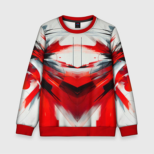 Детский свитшот Абстракция кчб / 3D-Красный – фото 1