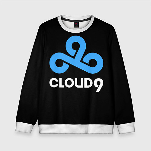 Детский свитшот Cloud9 - esports logo / 3D-Белый – фото 1