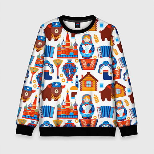 Детский свитшот Русские народные традиции / 3D-Черный – фото 1