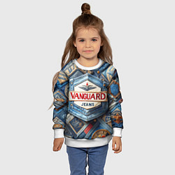 Свитшот детский Vanguard denim patchwork - ai art, цвет: 3D-белый — фото 2