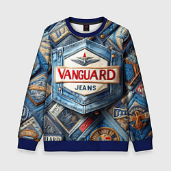 Детский свитшот Vanguard denim patchwork - ai art