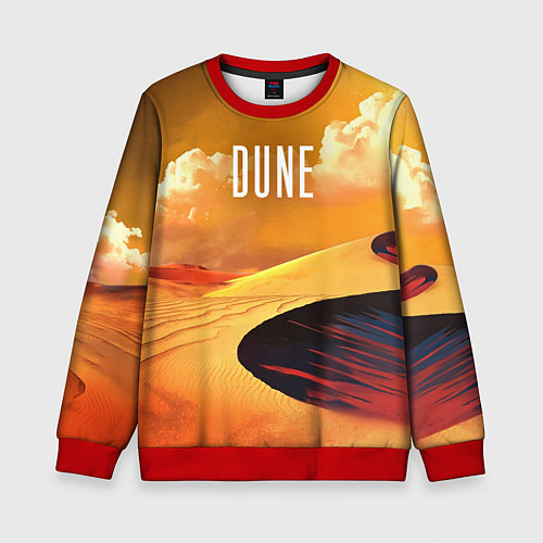 Детский свитшот Dune - sands / 3D-Красный – фото 1