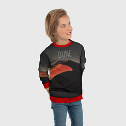 Свитшот детский Дюна - песок, цвет: 3D-красный — фото 2