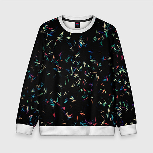 Детский свитшот Симфония перьев / 3D-Белый – фото 1