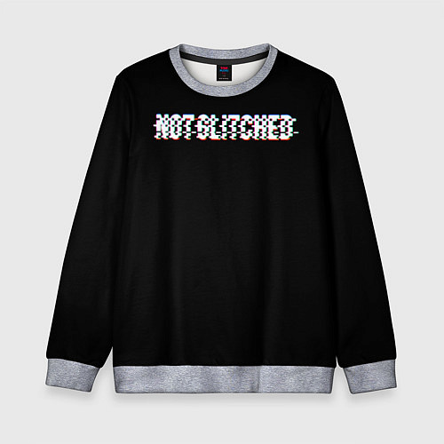 Детский свитшот Not glitched / 3D-Меланж – фото 1