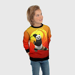 Свитшот детский Мастер По - Кунг-фу панда, цвет: 3D-черный — фото 2