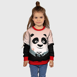 Свитшот детский Силуэт кунг фу панда, цвет: 3D-красный — фото 2