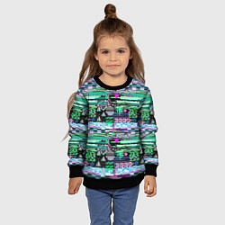 Свитшот детский Abstract color pattern, цвет: 3D-черный — фото 2
