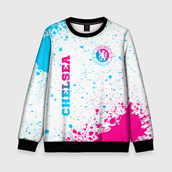 Детский свитшот Chelsea neon gradient style вертикально