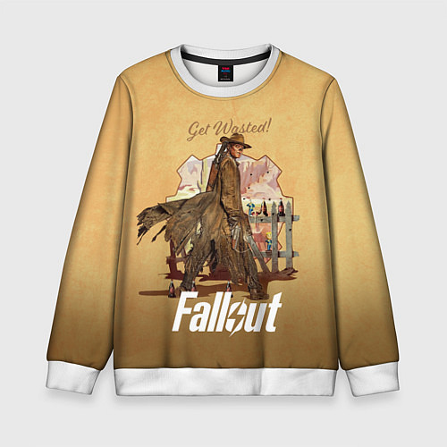 Детский свитшот Фаллаут - Гуль / 3D-Белый – фото 1