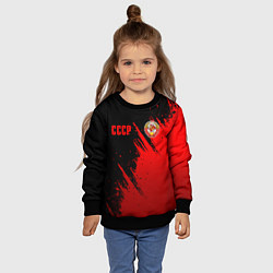 Свитшот детский СССР - черно-красный, цвет: 3D-черный — фото 2