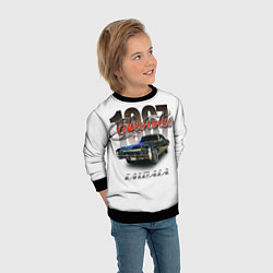Свитшот детский Автомобиль Шевроле Импала 1967 года, цвет: 3D-черный — фото 2