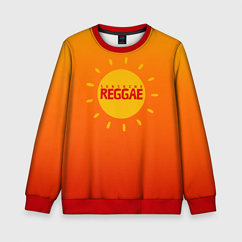 Детский свитшот Orange sunshine reggae / 3D-Красный – фото 1