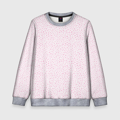 Детский свитшот Светло-розовый паттерн маленькие пятна / 3D-Меланж – фото 1