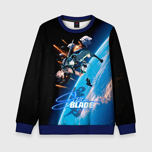 Детский свитшот Ева stellar blade / 3D-Синий – фото 1