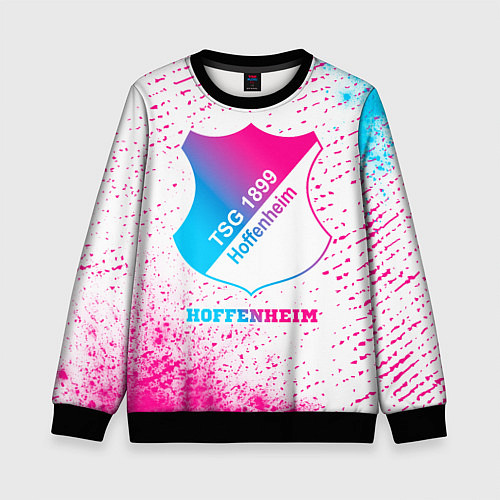 Детский свитшот Hoffenheim neon gradient style / 3D-Черный – фото 1