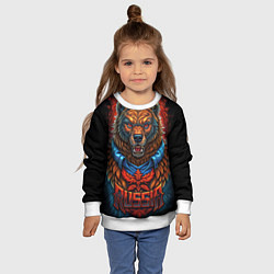 Свитшот детский Военный русский медведь, цвет: 3D-белый — фото 2