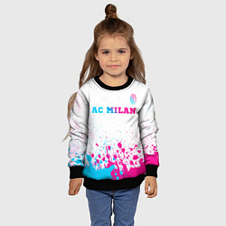 Свитшот детский AC Milan neon gradient style посередине, цвет: 3D-черный — фото 2