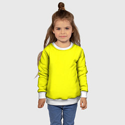Свитшот детский Яркий желтый, цвет: 3D-белый — фото 2